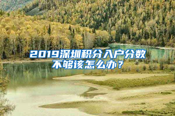 2019深圳積分入戶分?jǐn)?shù)不夠該怎么辦？