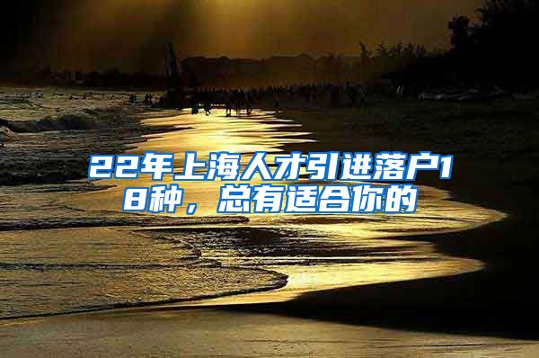 22年上海人才引進落戶18種，總有適合你的