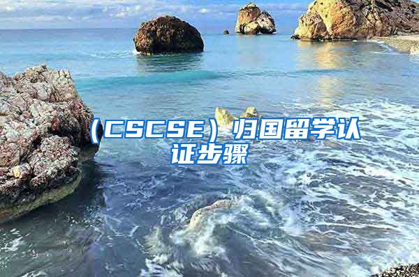 （CSCSE）歸國留學(xué)認(rèn)證步驟