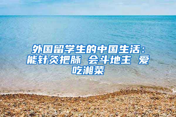 外國留學(xué)生的中國生活：能針灸把脈 會斗地主 愛吃湘菜