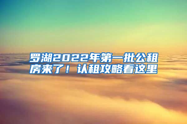 羅湖2022年第一批公租房來(lái)了！認(rèn)租攻略看這里→