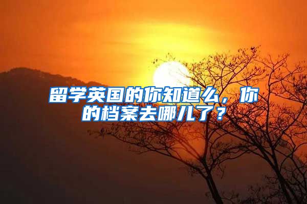 留學(xué)英國的你知道么，你的檔案去哪兒了？