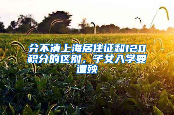 分不清上海居住證和120積分的區(qū)別，子女入學(xué)要遭殃