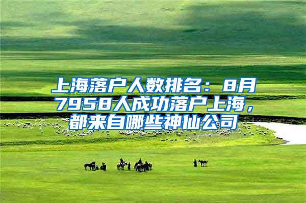 上海落戶(hù)人數(shù)排名：8月7958人成功落戶(hù)上海，都來(lái)自哪些神仙公司