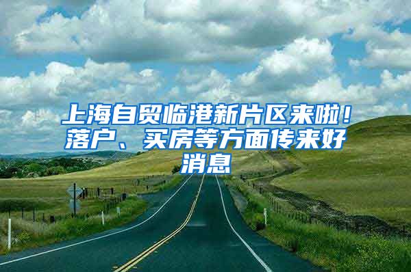 上海自貿(mào)臨港新片區(qū)來啦！落戶、買房等方面?zhèn)鱽砗孟?/></p>
			 <p style=