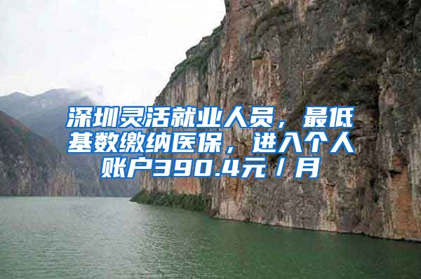 深圳靈活就業(yè)人員，最低基數(shù)繳納醫(yī)保，進(jìn)入個(gè)人賬戶390.4元／月