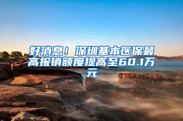 好消息！深圳基本醫(yī)保最高報(bào)銷額度提高至60.1萬元