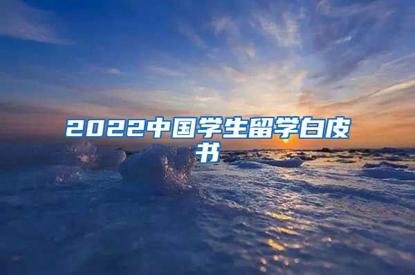 2022中國學(xué)生留學(xué)白皮書