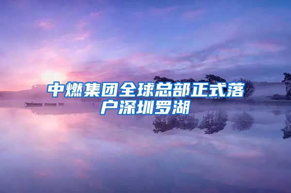 中燃集團全球總部正式落戶深圳羅湖