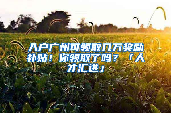 入戶廣州可領(lǐng)取幾萬(wàn)獎(jiǎng)勵(lì)補(bǔ)貼！你領(lǐng)取了嗎？「人才匯進(jìn)」