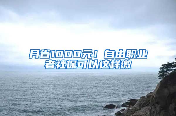 月省1000元！自由職業(yè)者社保可以這樣繳