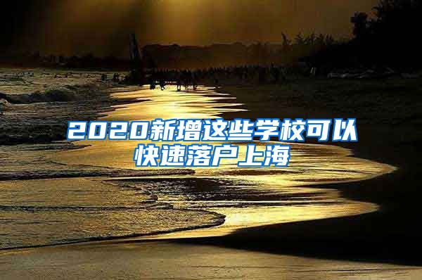 2020新增這些學?？梢钥焖俾鋺羯虾?/></p>
			 <p style=