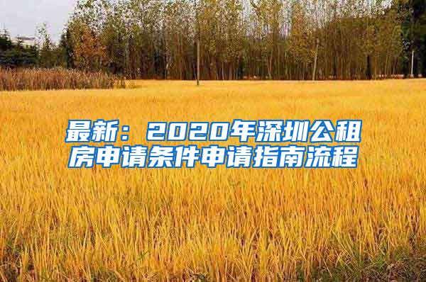 最新：2020年深圳公租房申請(qǐng)條件申請(qǐng)指南流程