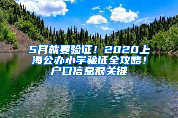 5月就要驗證！2020上海公辦小學(xué)驗證全攻略！戶口信息很關(guān)鍵