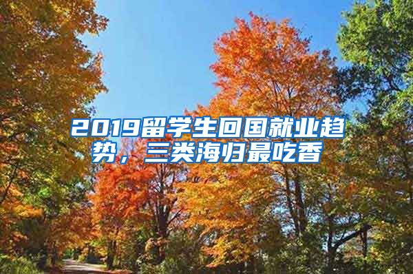 2019留學(xué)生回國就業(yè)趨勢，三類海歸最吃香