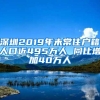 深圳2019年末常住戶籍人口近495萬(wàn)人 同比增加40萬(wàn)人