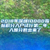 2018年深圳10000指標(biāo)積分入戶試行第二年，入圍分?jǐn)?shù)出來了