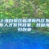 上海自貿(mào)區(qū)臨港新片區(qū)發(fā)布人才系列政策，鼓勵(lì)海歸創(chuàng)業(yè)