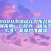 2020深圳幼兒園報(bào)名最強(qiáng)指南！公民辦、國際怎么選？非深戶準(zhǔn)備啥