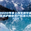 2020年非上海生源畢業(yè)生進(jìn)滬就業(yè)落戶標(biāo)準(zhǔn)分為72分